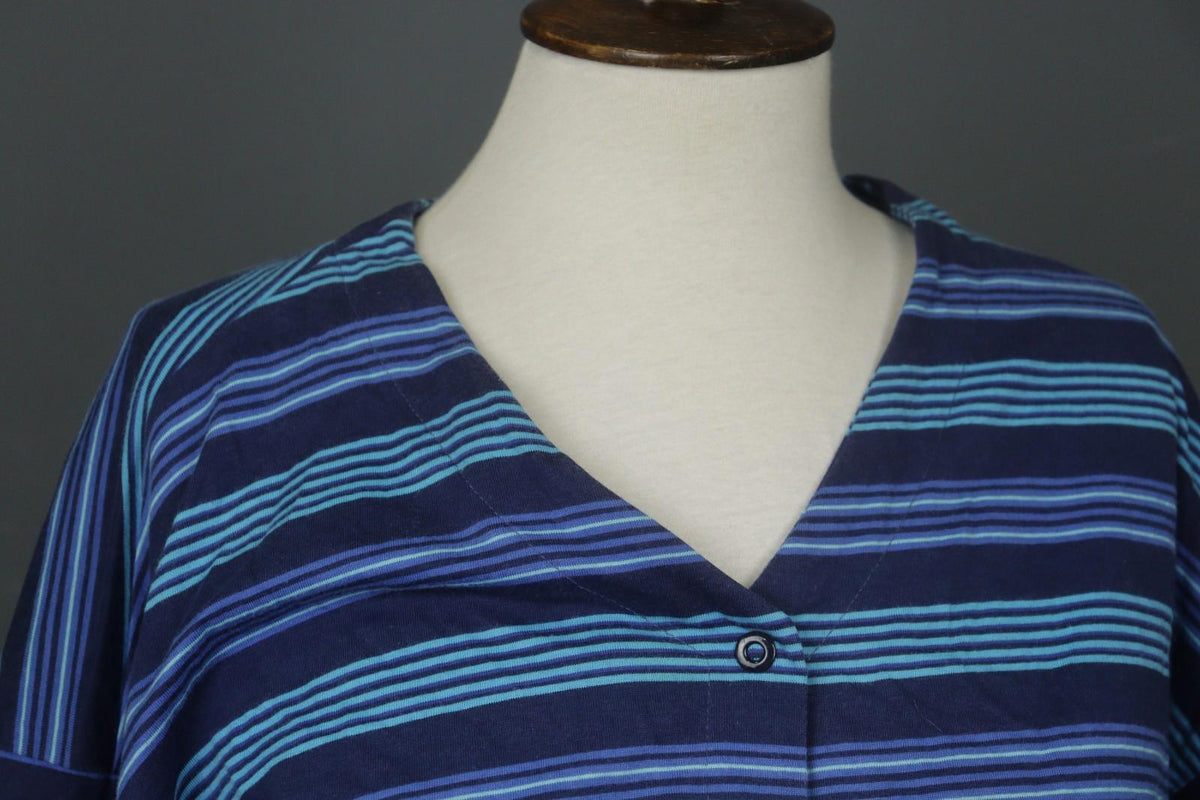 MARJA SUNA MARIMEKKO Navy Purple Striped Button Front Cardigan Sweater – Size XL