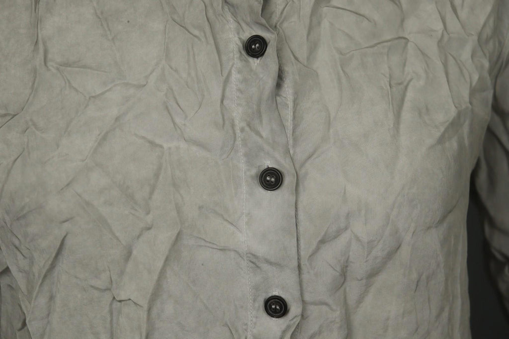 RUNDHOLZ DIP Gray 100% Cupro Long Sleeve Collared Casual Button-Up Shirt – Size S