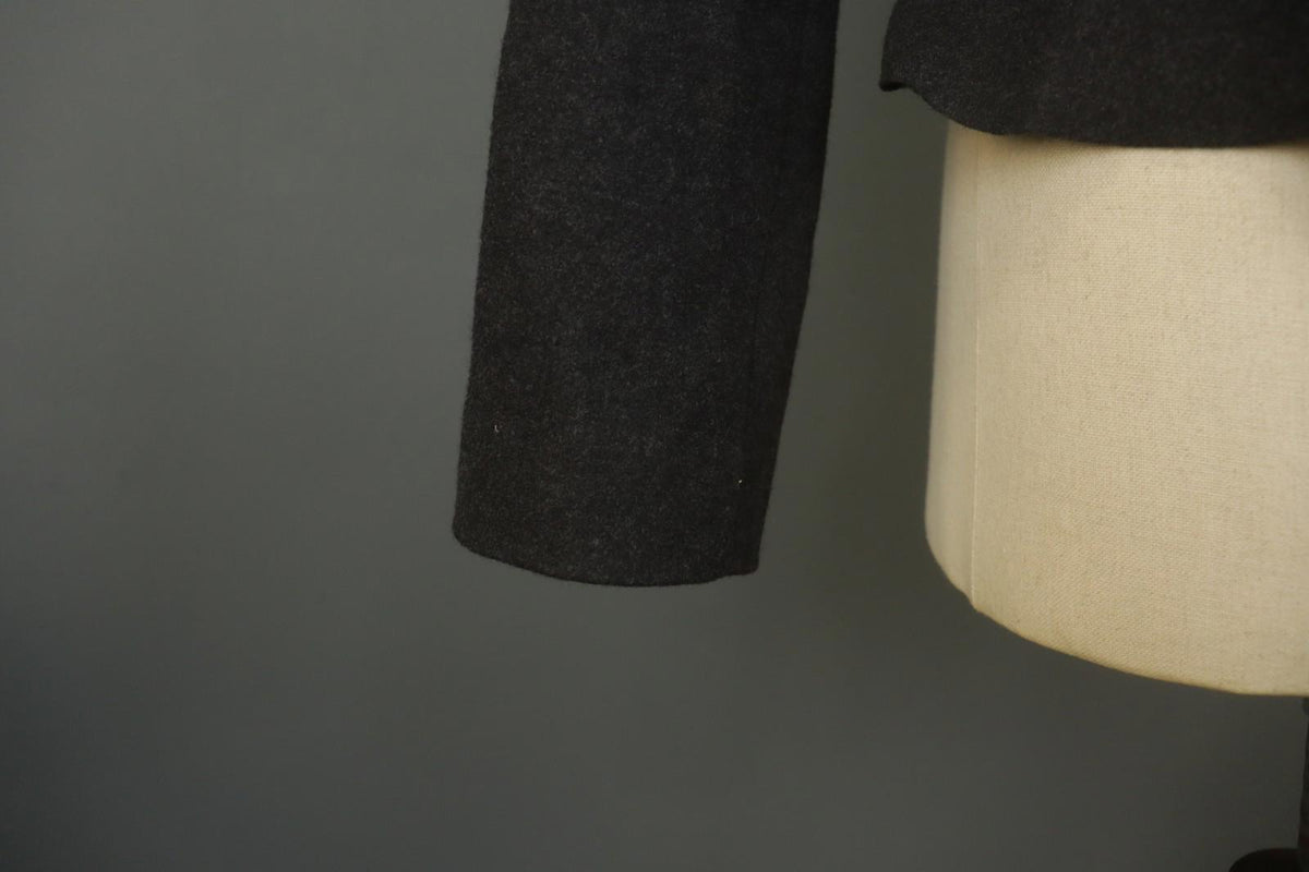 Marccain Black Wool Collared Long Sleeve Button Front Blazer Jacket – Size 5
