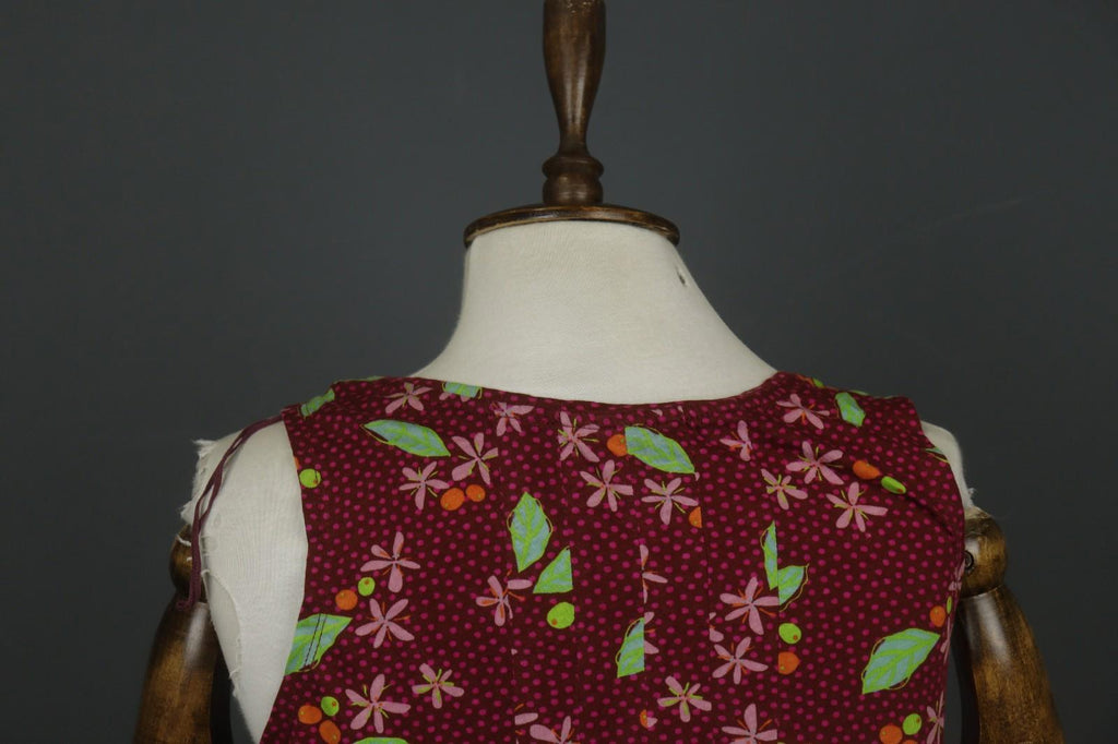 GUDRUN SJODEN Multicolor Floral Cotton Sleeveless Round Neck Tank Dress – Size M