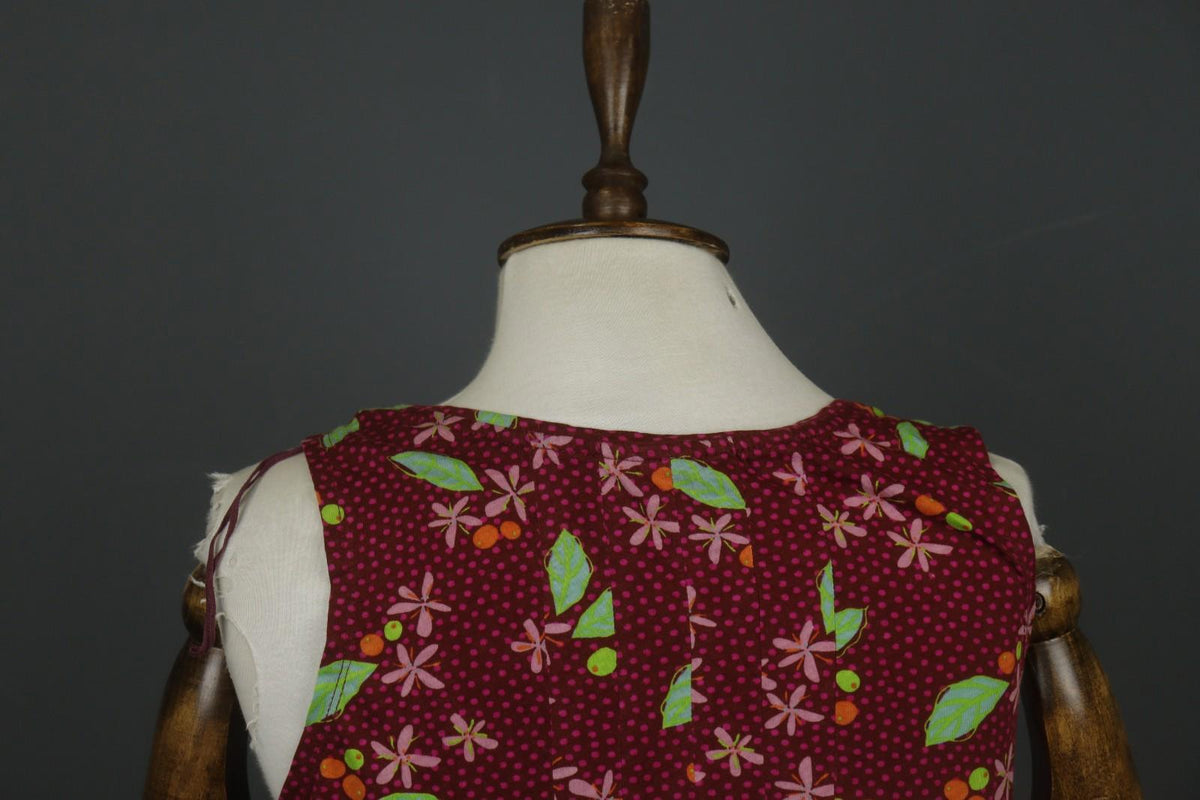 GUDRUN SJODEN Multicolor Floral Cotton Sleeveless Round Neck Tank Dress – Size M