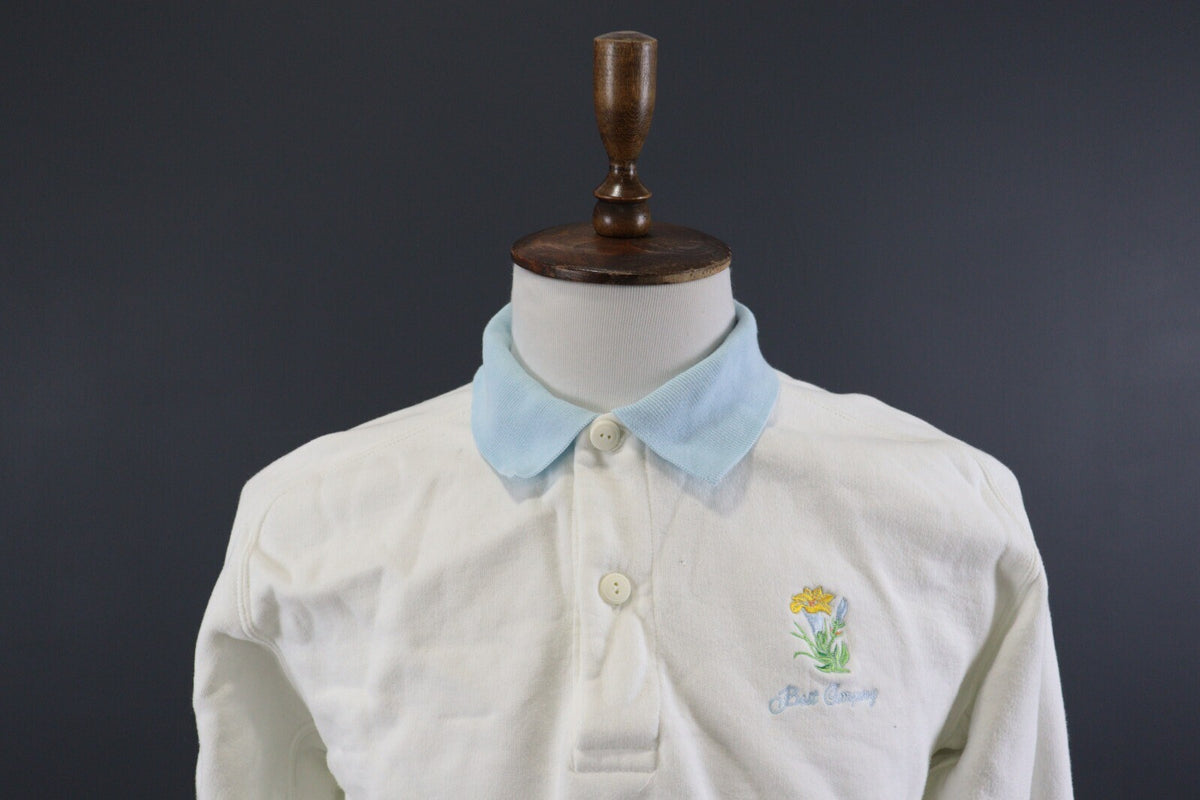 Best Company Olmes Carretti Vintage White Polo Carts Knit Sweatshirt – Size L