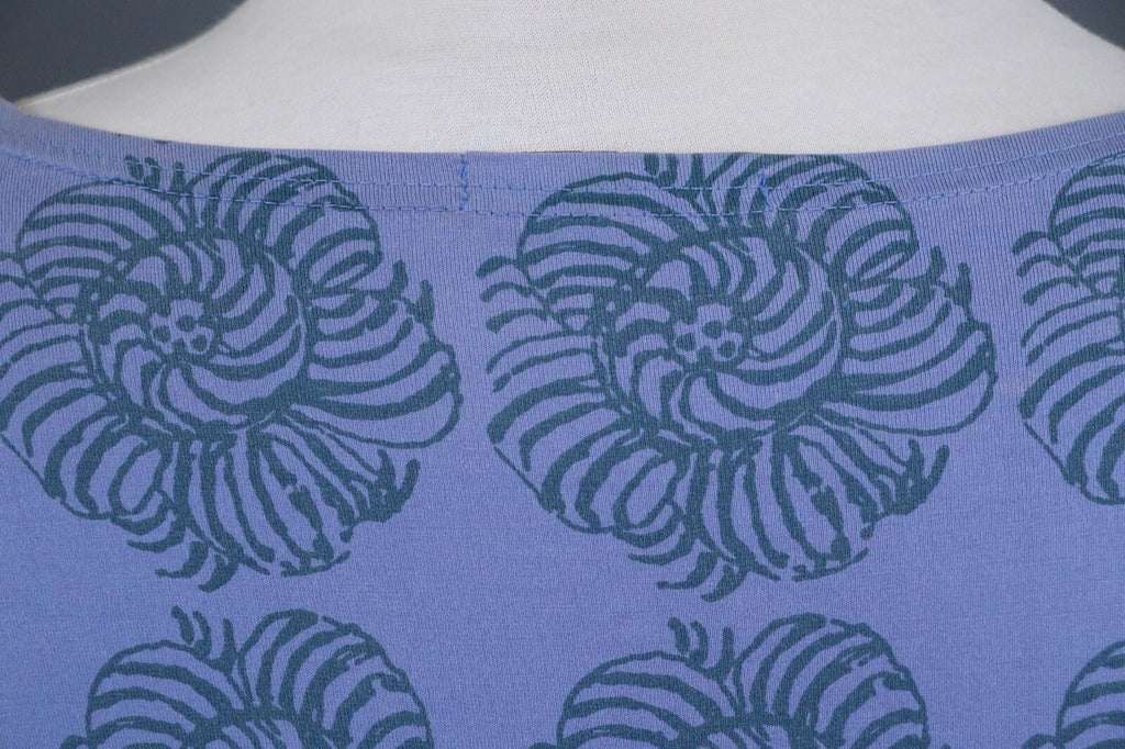 MARIMEKKO Blue Geometric Pattern Long Sleeve Long Maxi Dress – Size XL