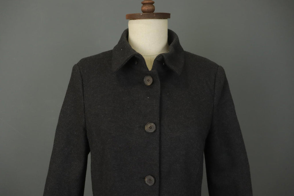 Marccain Black Wool Collared Long Sleeve Button Front Blazer Jacket – Size 5