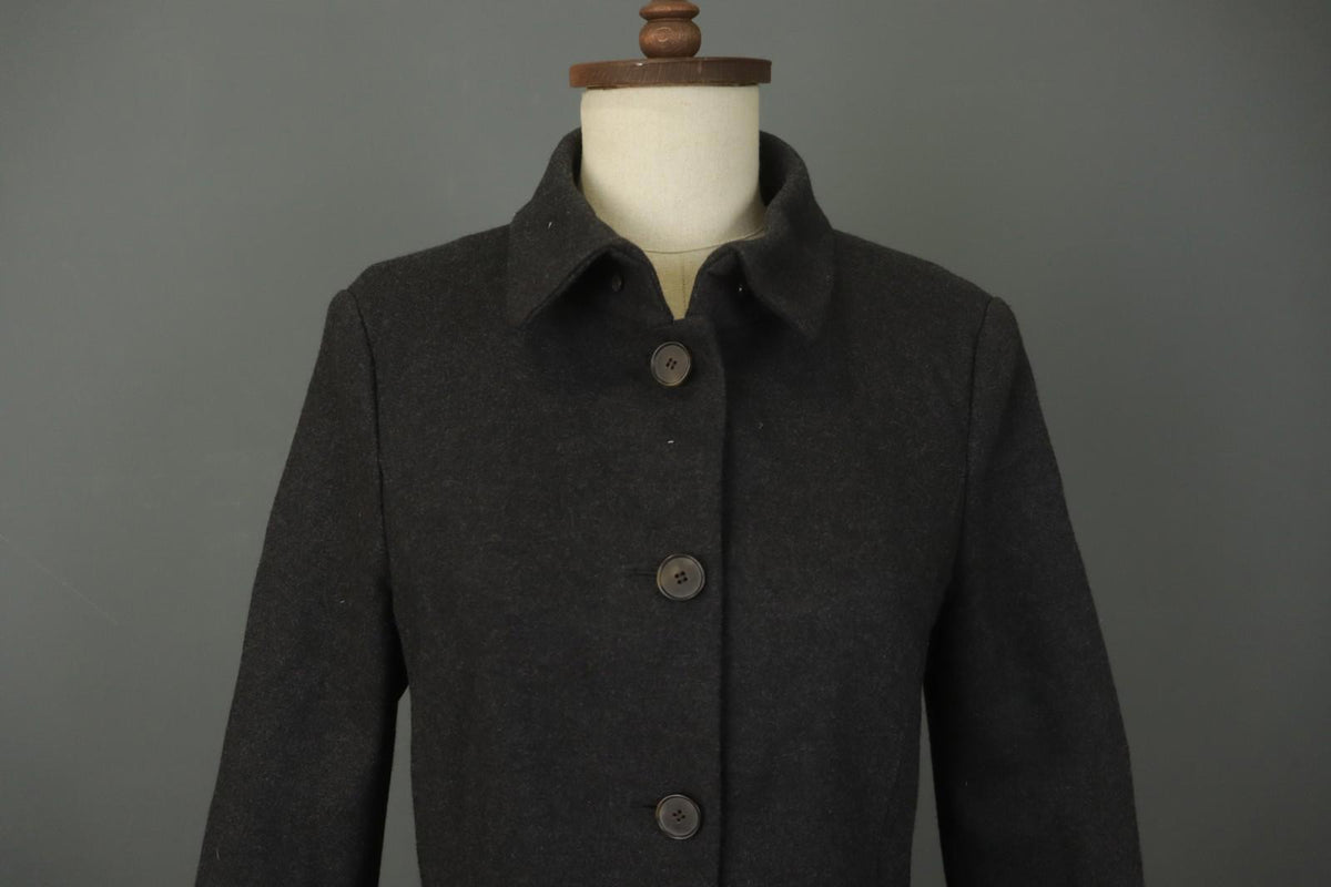 Marccain Black Wool Collared Long Sleeve Button Front Blazer Jacket – Size 5