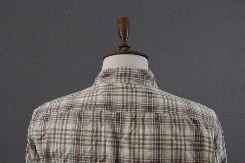 Etro Milano Beige Check Long Sleeve Button Down Shirt – Size XL