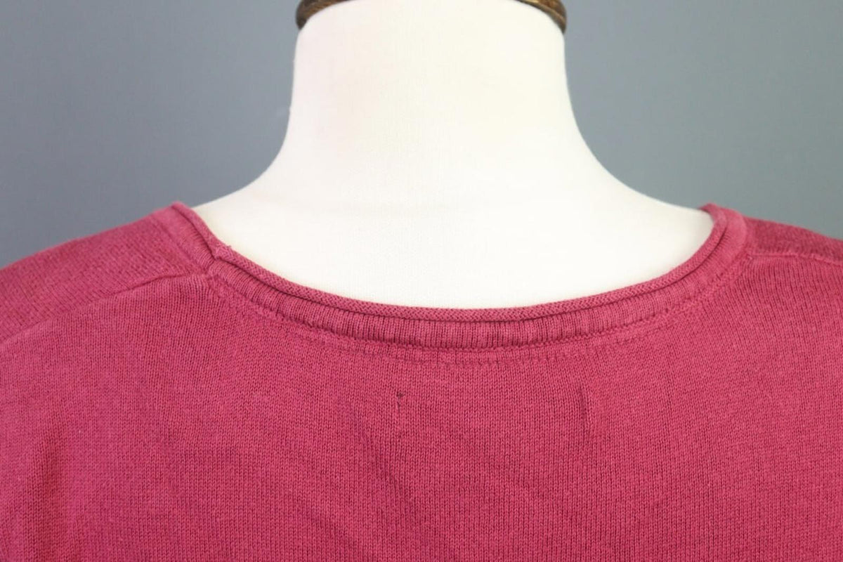 GUDRUN SJODEN Pink Long Sleeve Shift Sweater Knee Dress – Size M