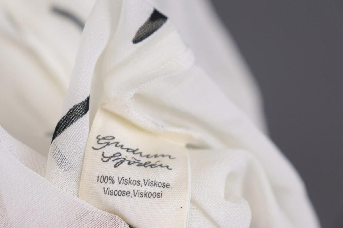 GUDRUN SJODEN White Printed Sleeveless Lightweight Blouson Dress – Size S