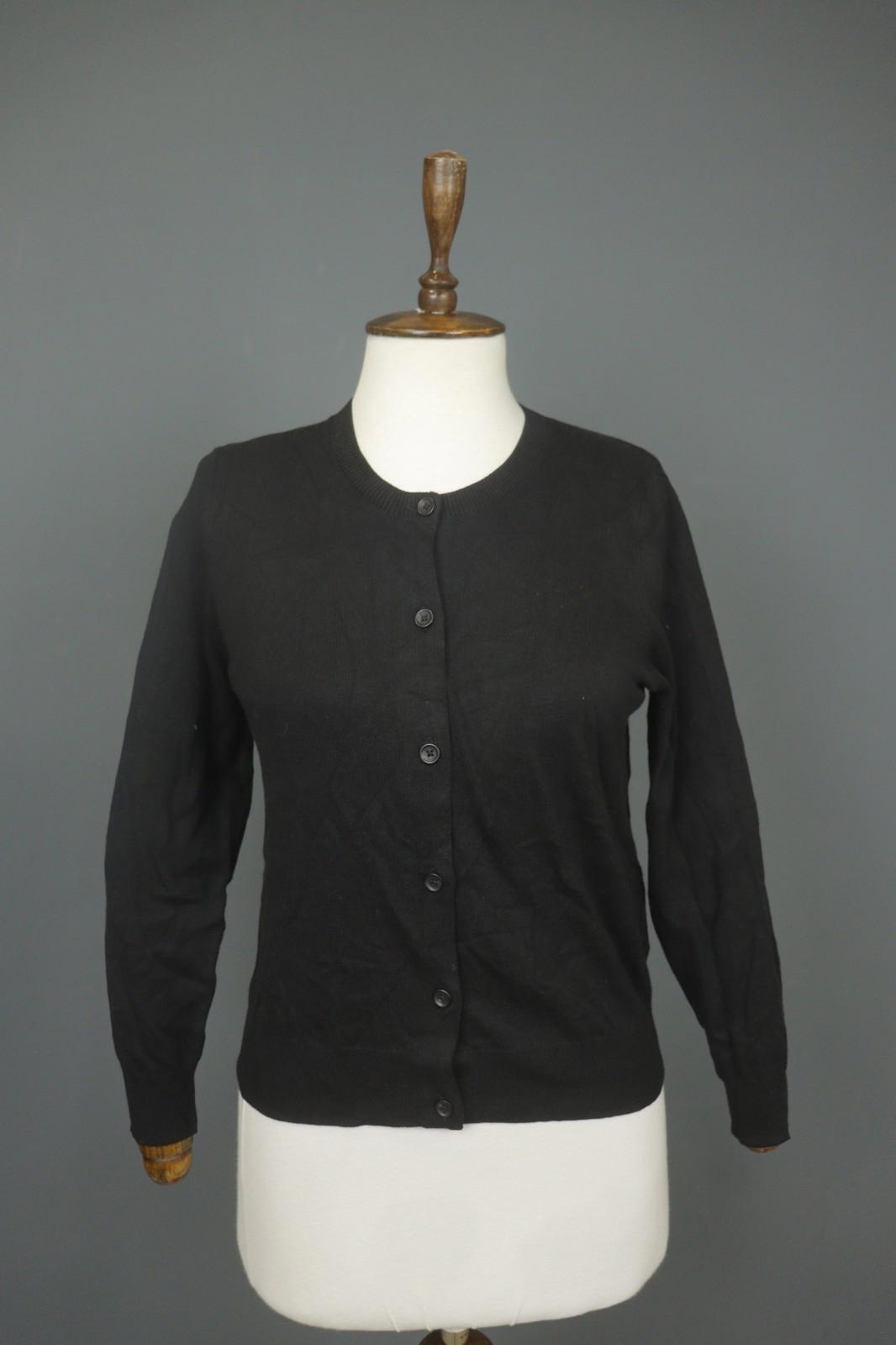 COACH Black Viscose Blend Raglan Sleeve Button Front Cardigan Sweater – Size XS – Used
