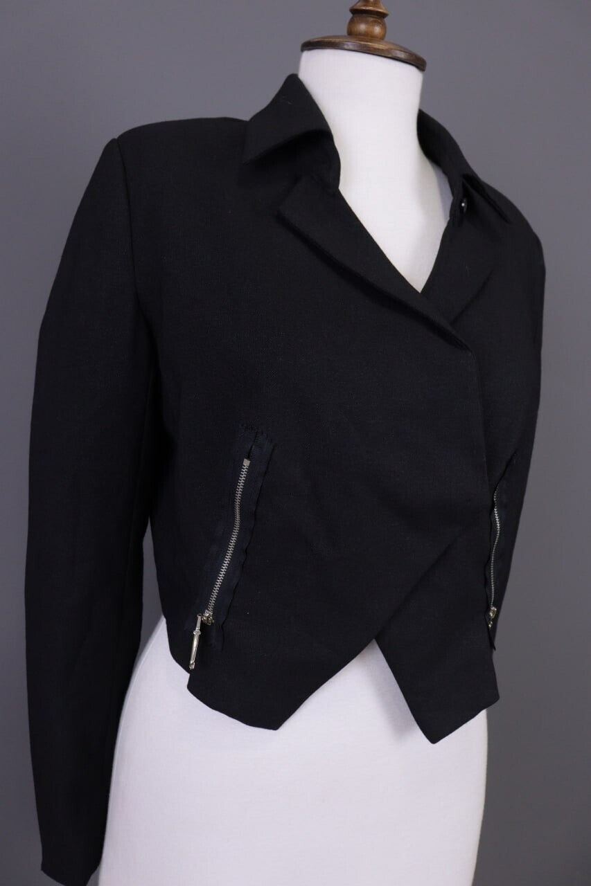 BNWT Ladies Cop Copine Celeri Chemise Veste Black Open Front Jacket 40