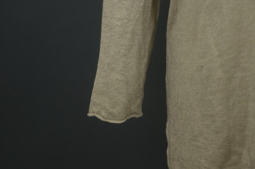 GUDRUN SJODEN Tan 100% Linen Long Sleeve Round Neck Pullover Tunic Top – Size M – Used