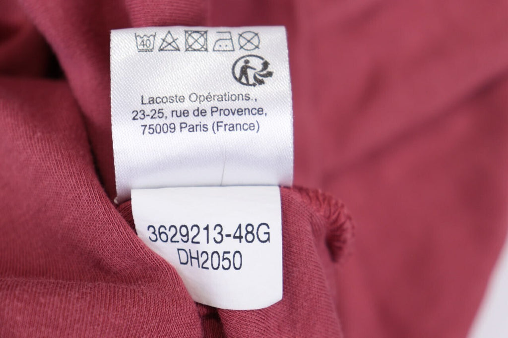 Lacoste Regular Fit Pink Summer Men Short Sleeve Polo Shirt – Size 7 / XXL