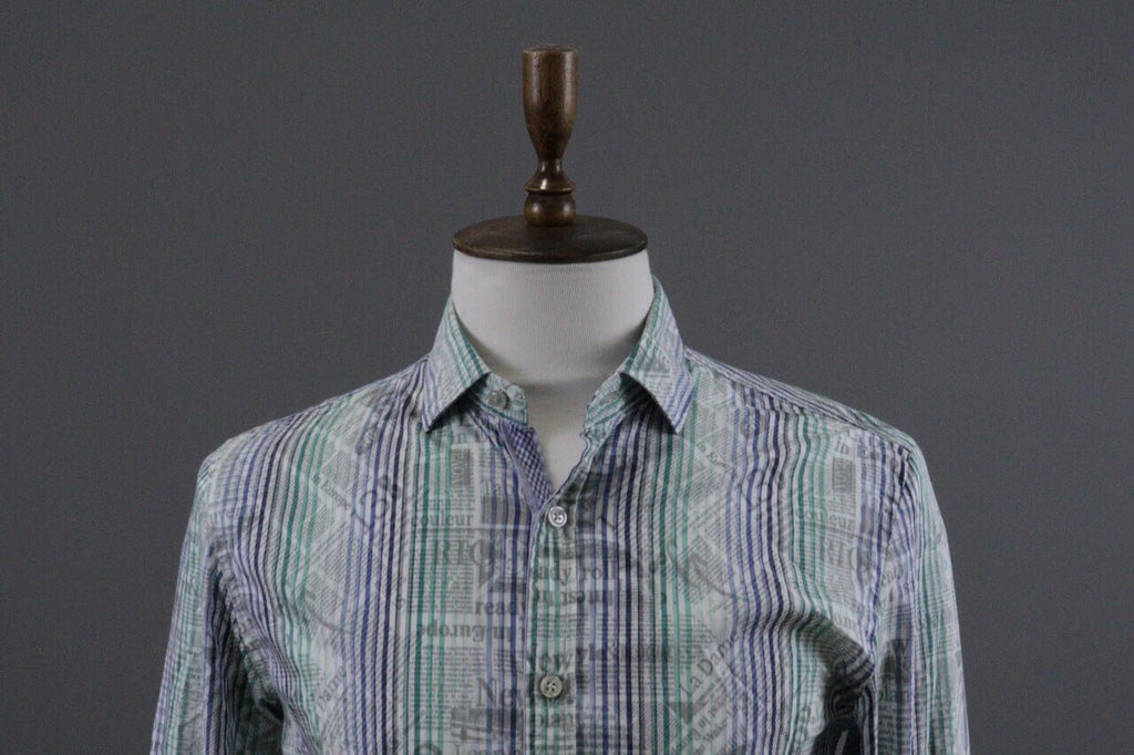 Desigual Barcelona Multicolor Striped Long Sleeve Button Down Shirt – Size L