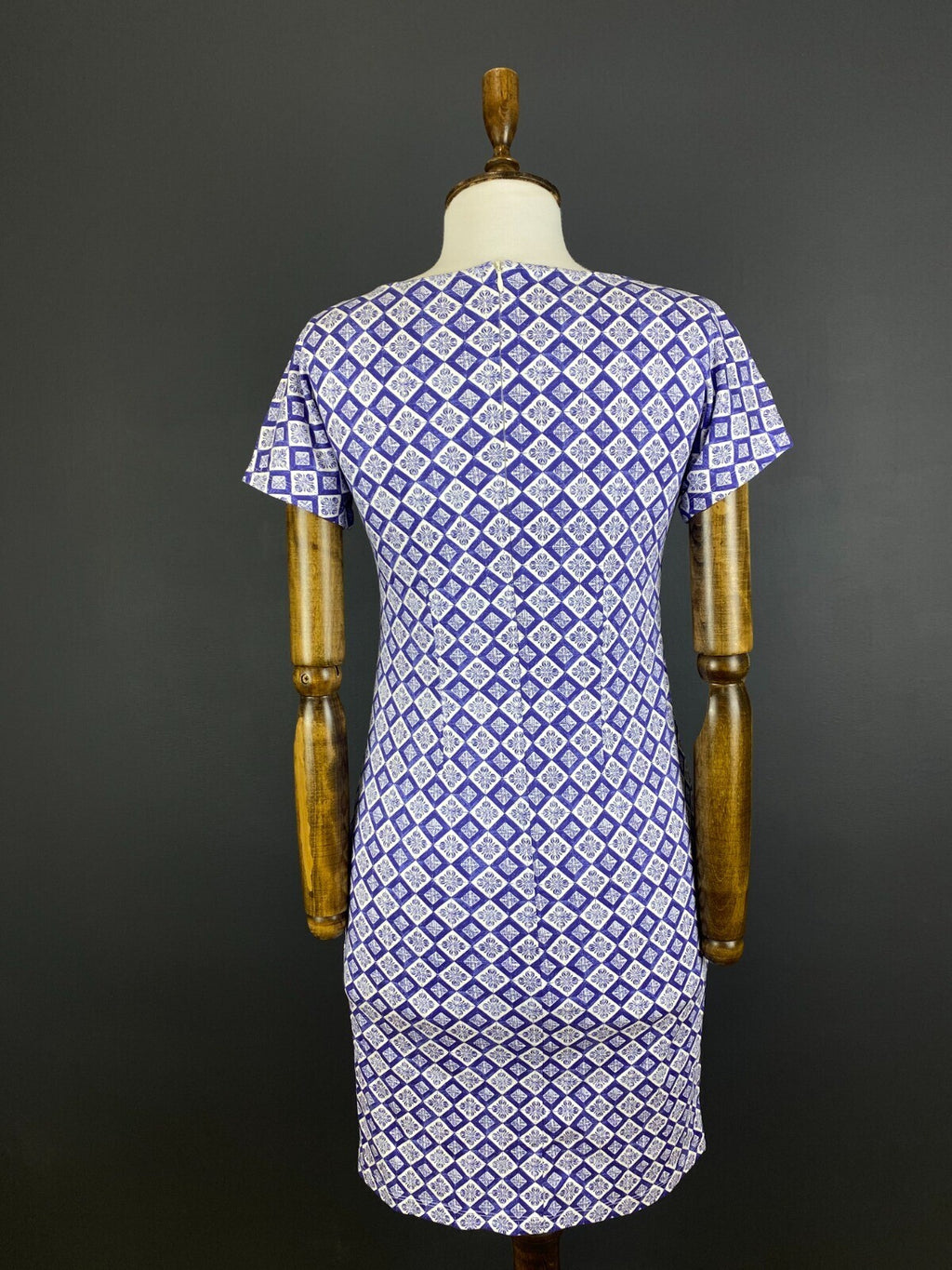 Weekend Max Mara Blue Desiner Short Sleeve A-Line Midi Dress – Size 40
