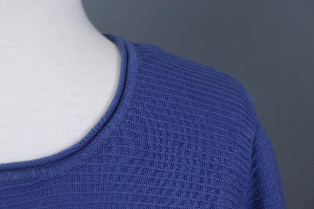 GUDRUN SJODEN Blue Striped Long Sleeve Top Blouse – Size M