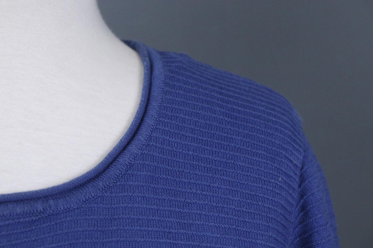 GUDRUN SJODEN Blue Striped Long Sleeve Top Blouse – Size M