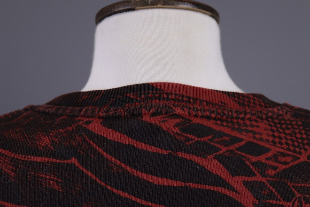 Just Cavalli Red Floral Crew Neck Sweatshirt Jumper Sweater – Size L