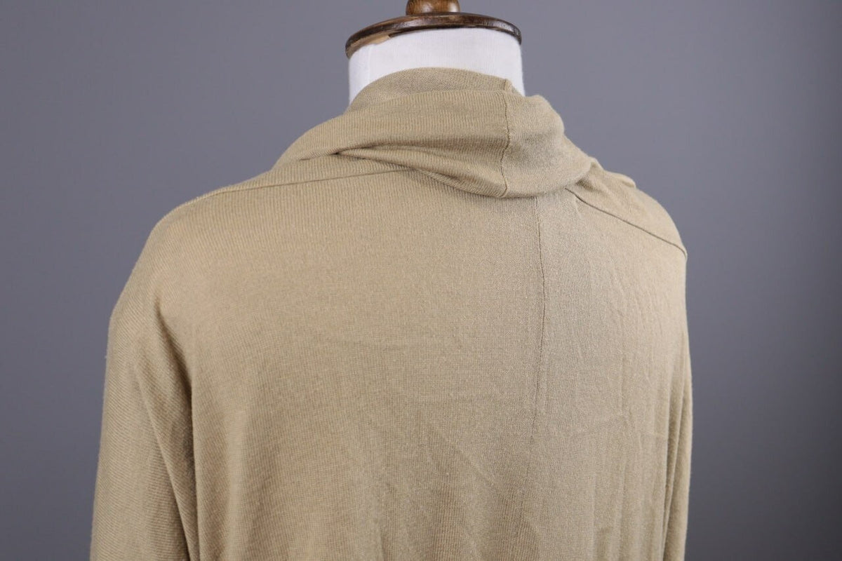 Lauren Ralph Lauren Beige Lagenlook Silk Open Front Cardigan Cape – Size L