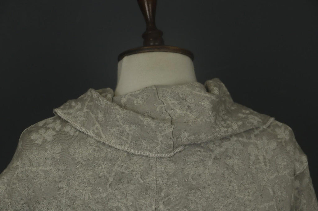 TRANSIT PAR-SUCH Gray Floral Long Sleeve Button Front Sweater Dress – Size 3