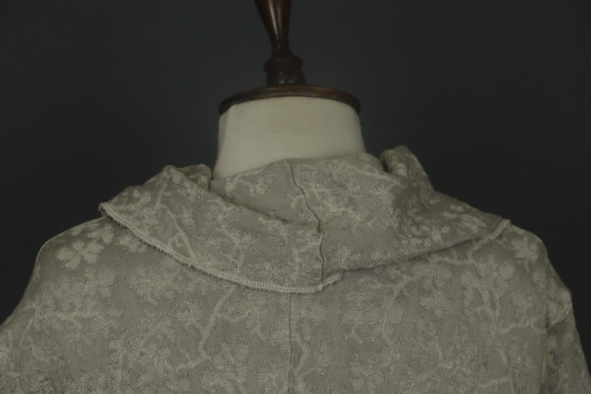TRANSIT PAR-SUCH Gray Floral Long Sleeve Button Front Sweater Dress – Size 3