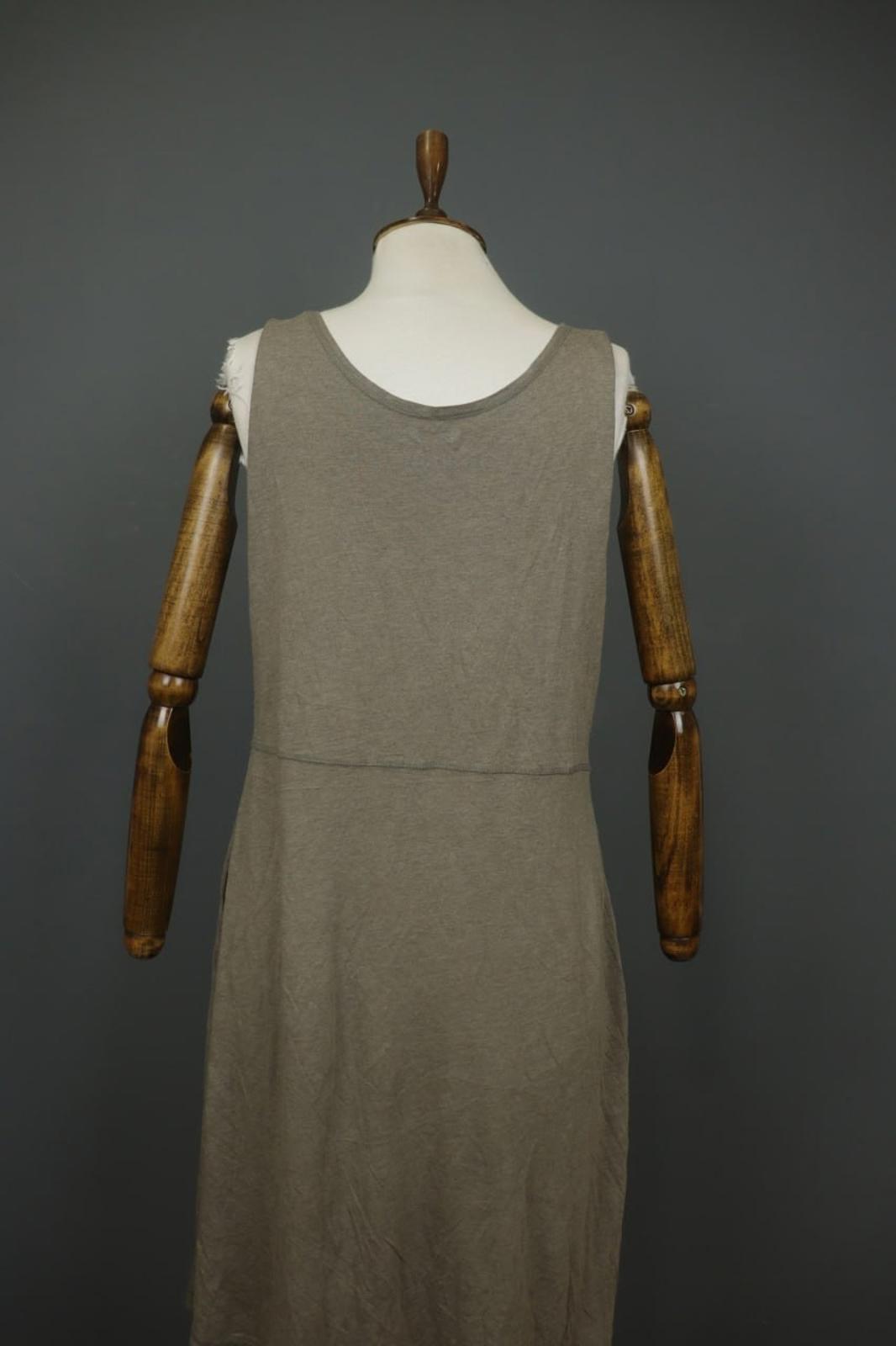 GUDRUN SJODEN Brown 100% Modal Sleeveless Scoop Neck Pullover Tank Dress – Size L