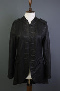 RUNDHOLZ Black Long Sleeve Pockets Ladies Military-Inspired Long Jacket