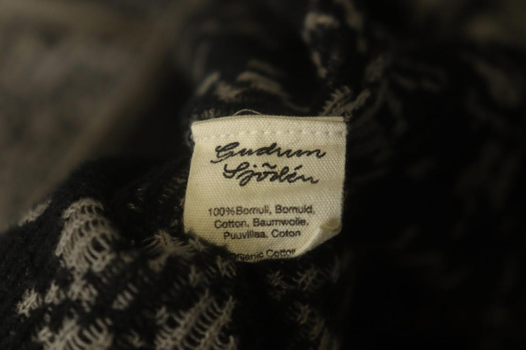 GUDRUN SJODEN Multi Floral 100% Cotton Knitted Square Neck Sweater Dress – Size XL
