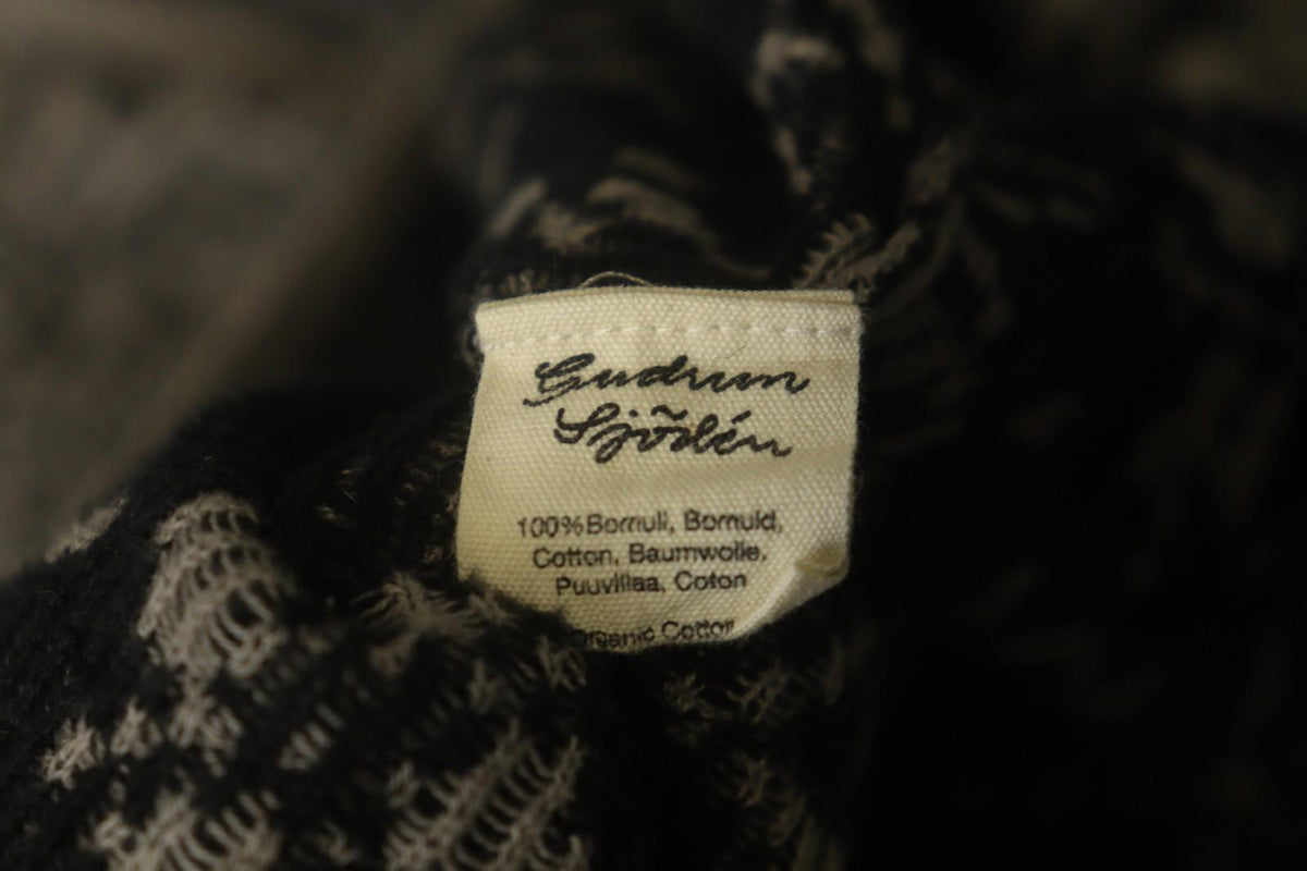 GUDRUN SJODEN Multi Floral 100% Cotton Knitted Square Neck Sweater Dress – Size XL