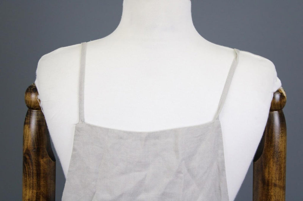 SARAH PACINI Gray Spaghetti Strap Square Neck Sleeveless Tank Dress – Size M/L