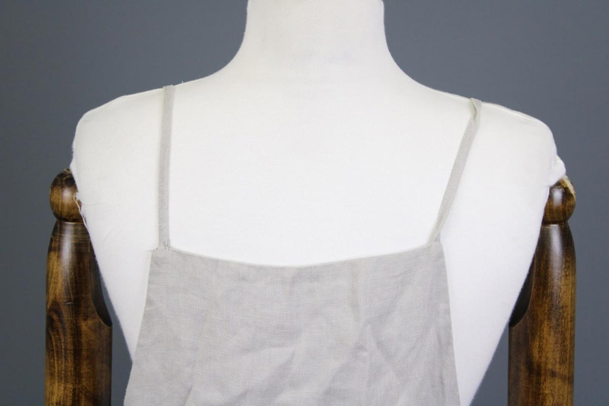 SARAH PACINI Gray Spaghetti Strap Square Neck Sleeveless Tank Dress – Size M/L