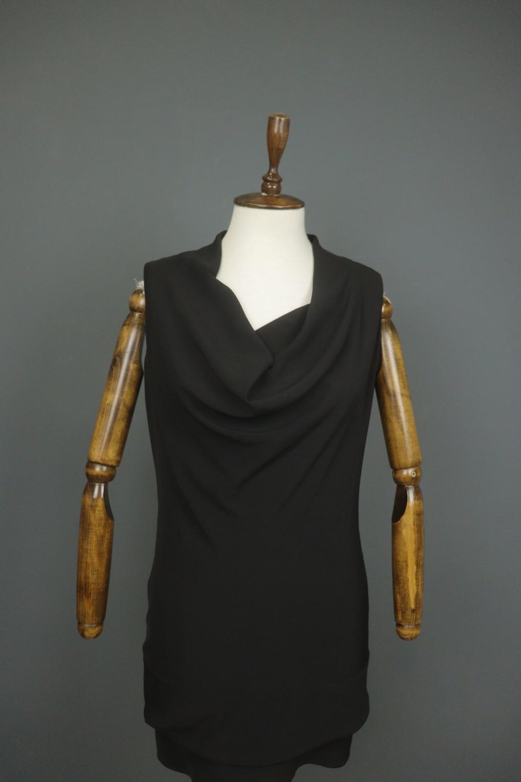 MISSONI Black Shawl Neck Sleeveless Pullover Party Cocktail Bodycon Dress Sz 38