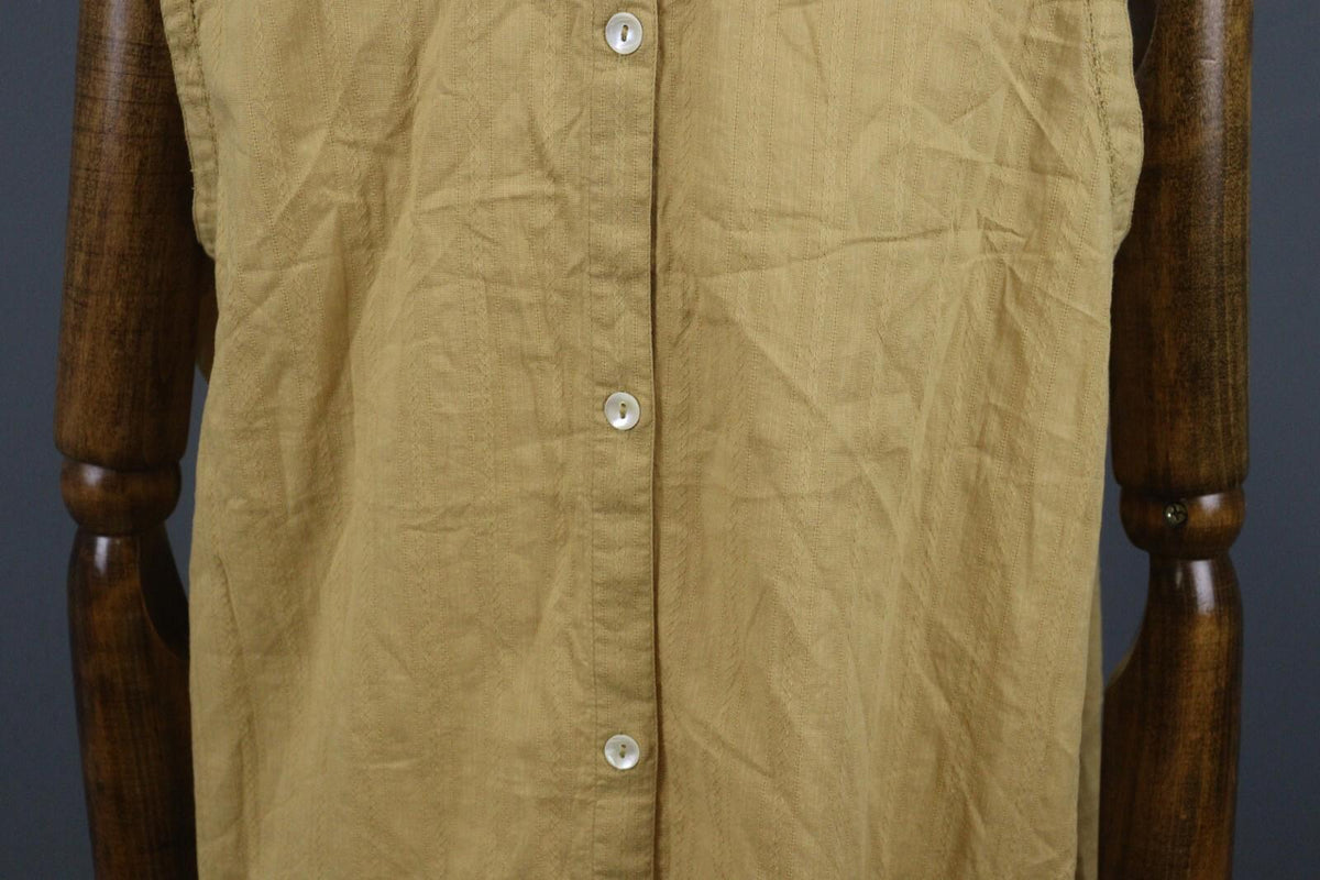 GUDRUN SJODEN Brown Floral Sleeveless A-Line Tunic Dress – Size L