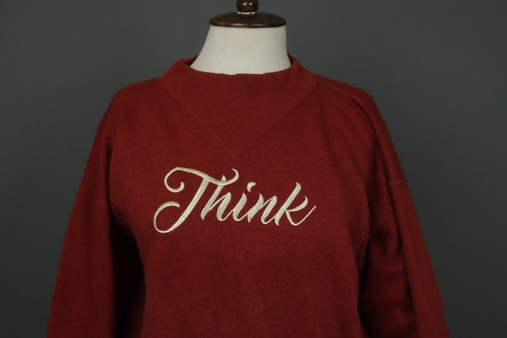 ISABEL MARANT ÉTOILE Burgundy Fleece Lined Crew Neck Pullover Sweatshirt – Size 38