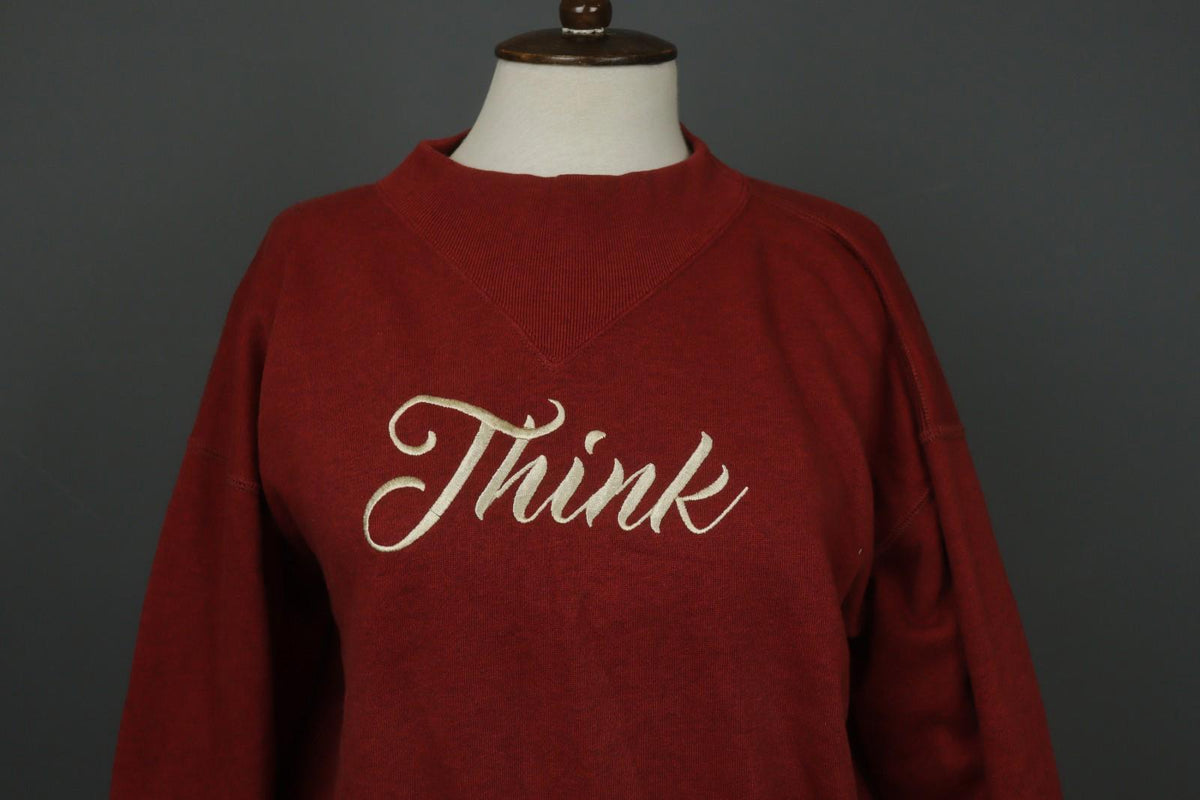 ISABEL MARANT ÉTOILE Burgundy Fleece Lined Crew Neck Pullover Sweatshirt – Size 38