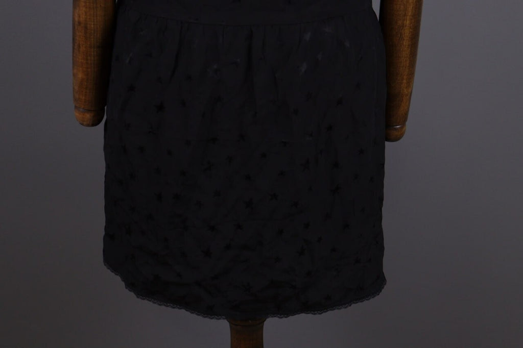 Zadig & Voltaire Deluxe Star Printed Sleeveless Black Tank Knee Length Dress