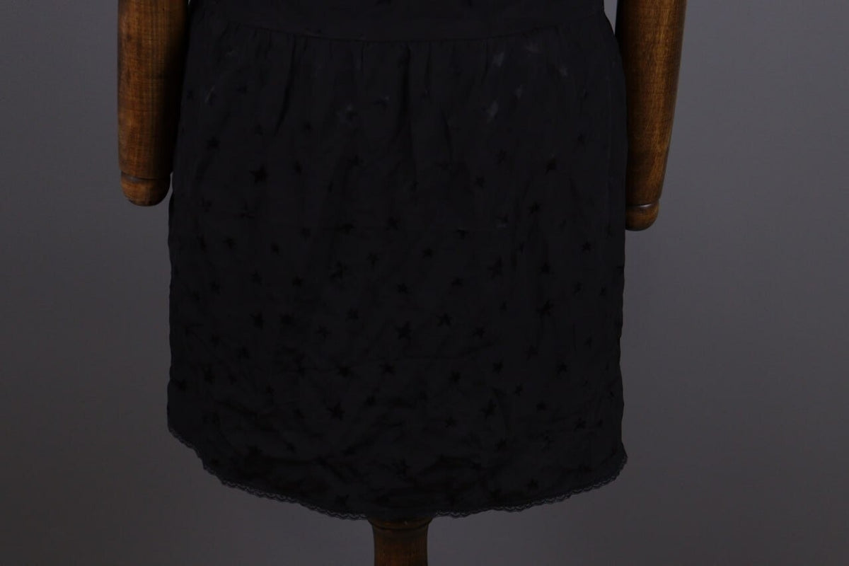 Zadig & Voltaire Deluxe Star Printed Sleeveless Black Tank Knee Length Dress