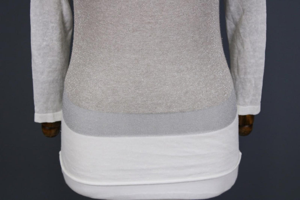 FABIANA FILIPPI Multicolor Crew Neck Long Sleeve Pullover knit Top – Size S/M