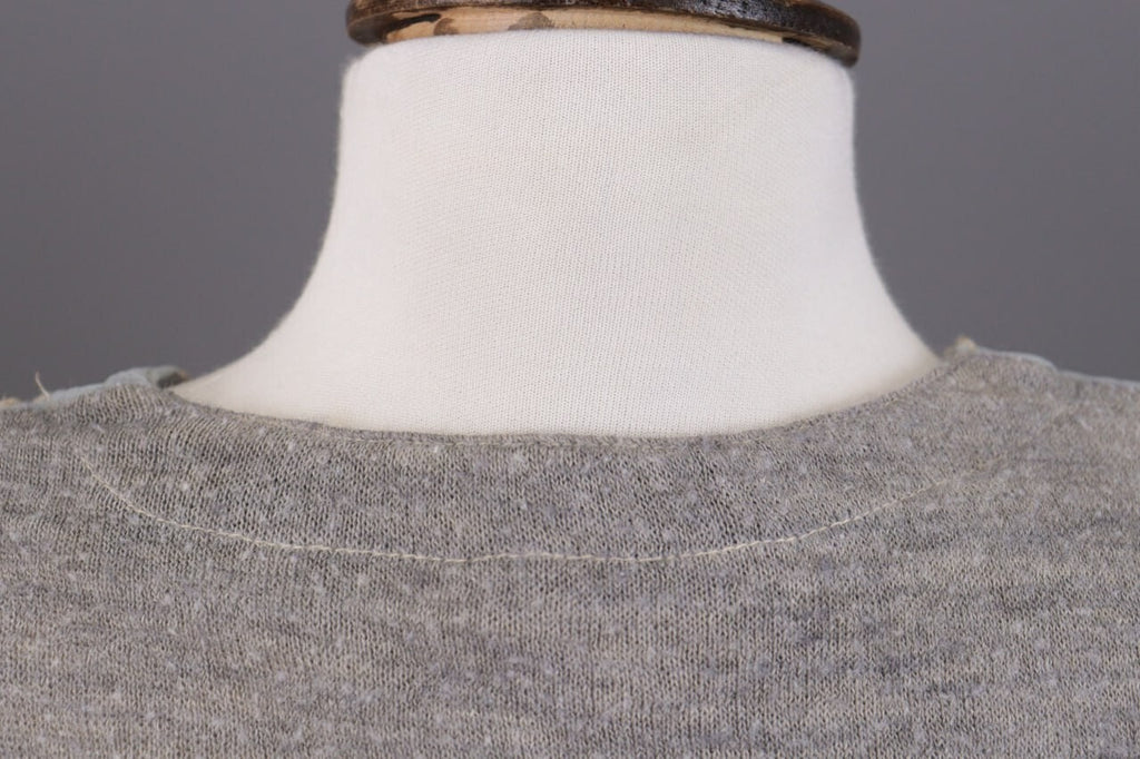 Elisa Cavaletti Gray Floral Mesh Wool Cropped Cardigan Sweater – Size L – Used
