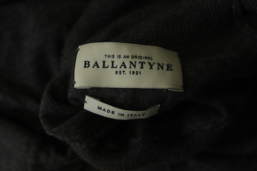 BALLANTYNE Gray 100% Wool High Neck Raglan Sleeve Pullover Sweater – Size M