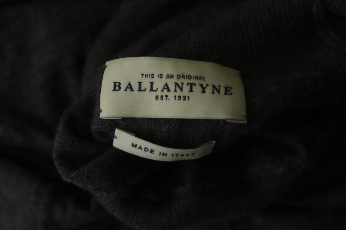 BALLANTYNE Gray 100% Wool High Neck Raglan Sleeve Pullover Sweater – Size M