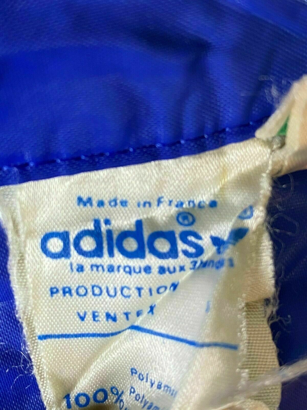 Vintage Adidas Ventex Blue White Stripe Nylon Track Jacket – Men's M