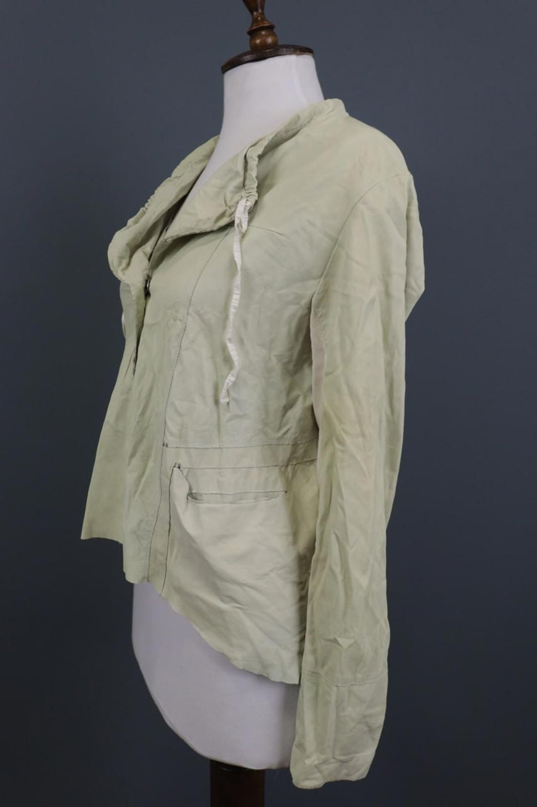 TRANSIT PAR-SUCH Beige 100%Cotton Long Sleeve Snap Front Drawstring Jacket Sz 2