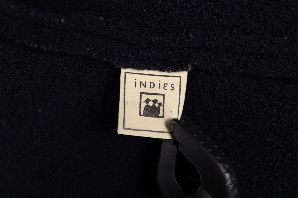Indies France Wool Black Boiled Wool Double Breasted Coat Jacket – Size 2