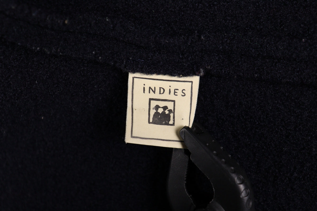 Indies France Wool Black Boiled Wool Double Breasted Coat Jacket – Size 2