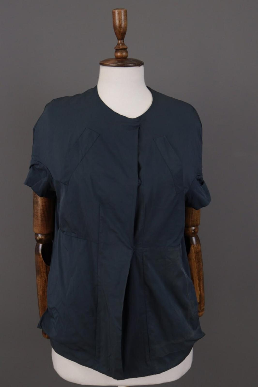 MARNI Blue Snap Short Sleeve Blouse Shirt Top – Size 38