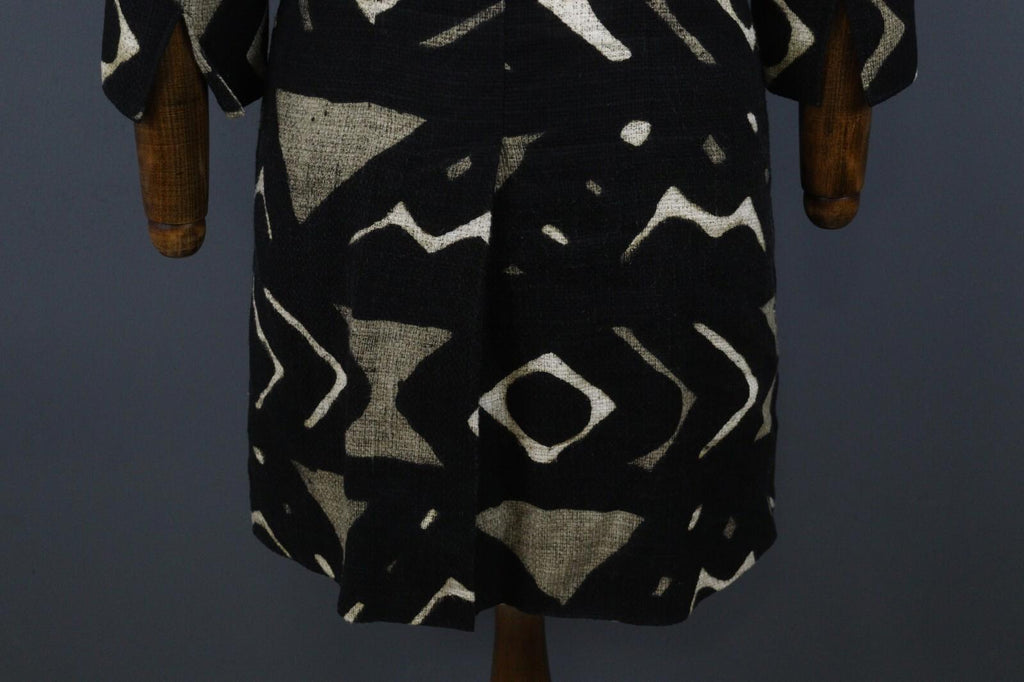 MAX MARA Black Abstract Print 3/4 Sleeve Button Front Blazer Jacket Coat – Size 6