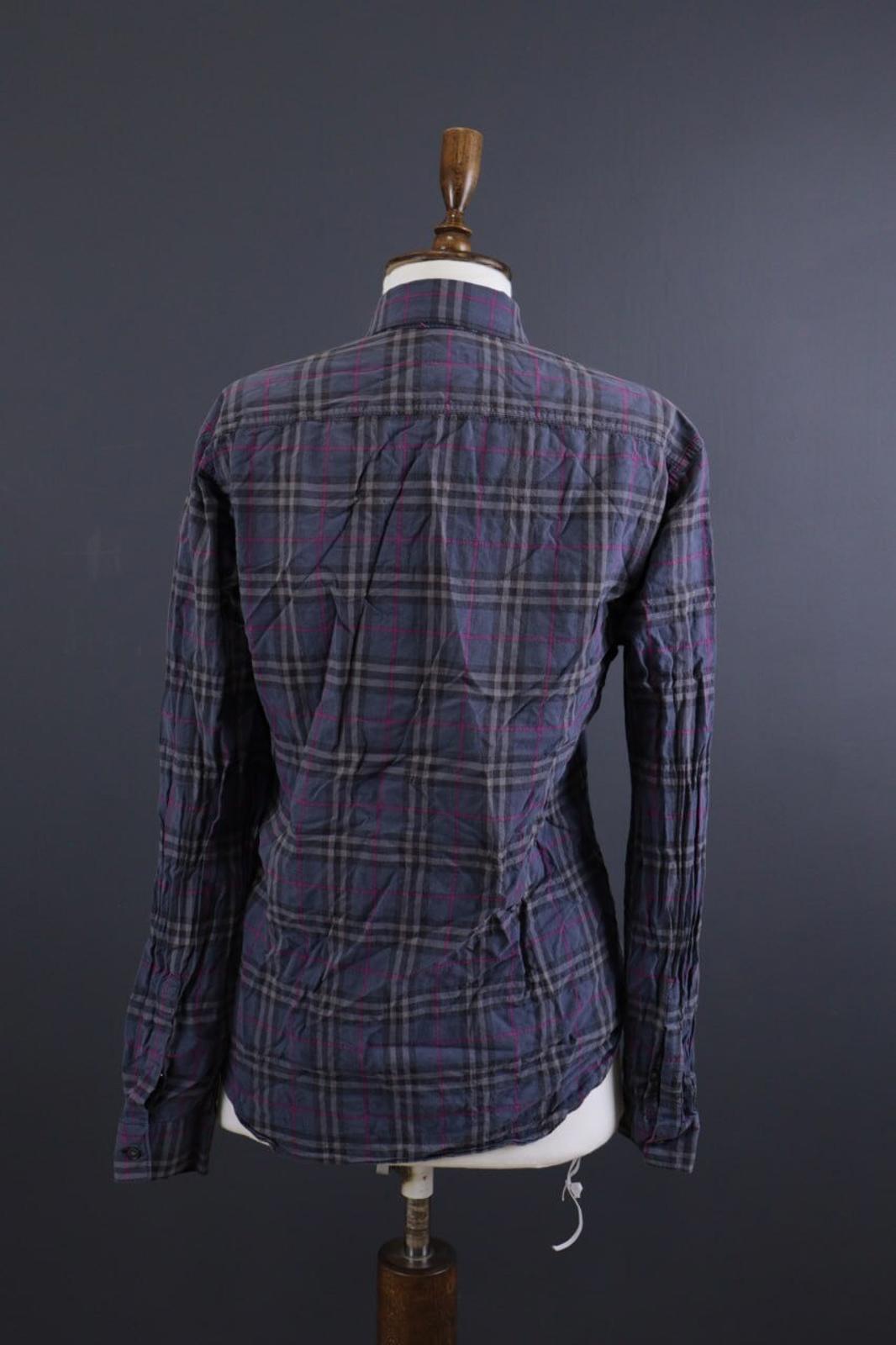BURBERRY BRIT Multicolor Nova Check Long Sleeve Button Down Blouse Shirt – Size M