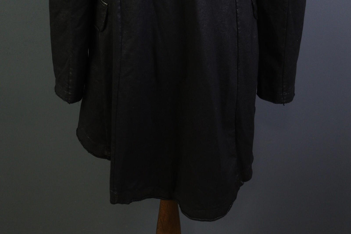 RUNDHOLZ Black Long Sleeve Pockets Ladies Military-Inspired Long Jacket