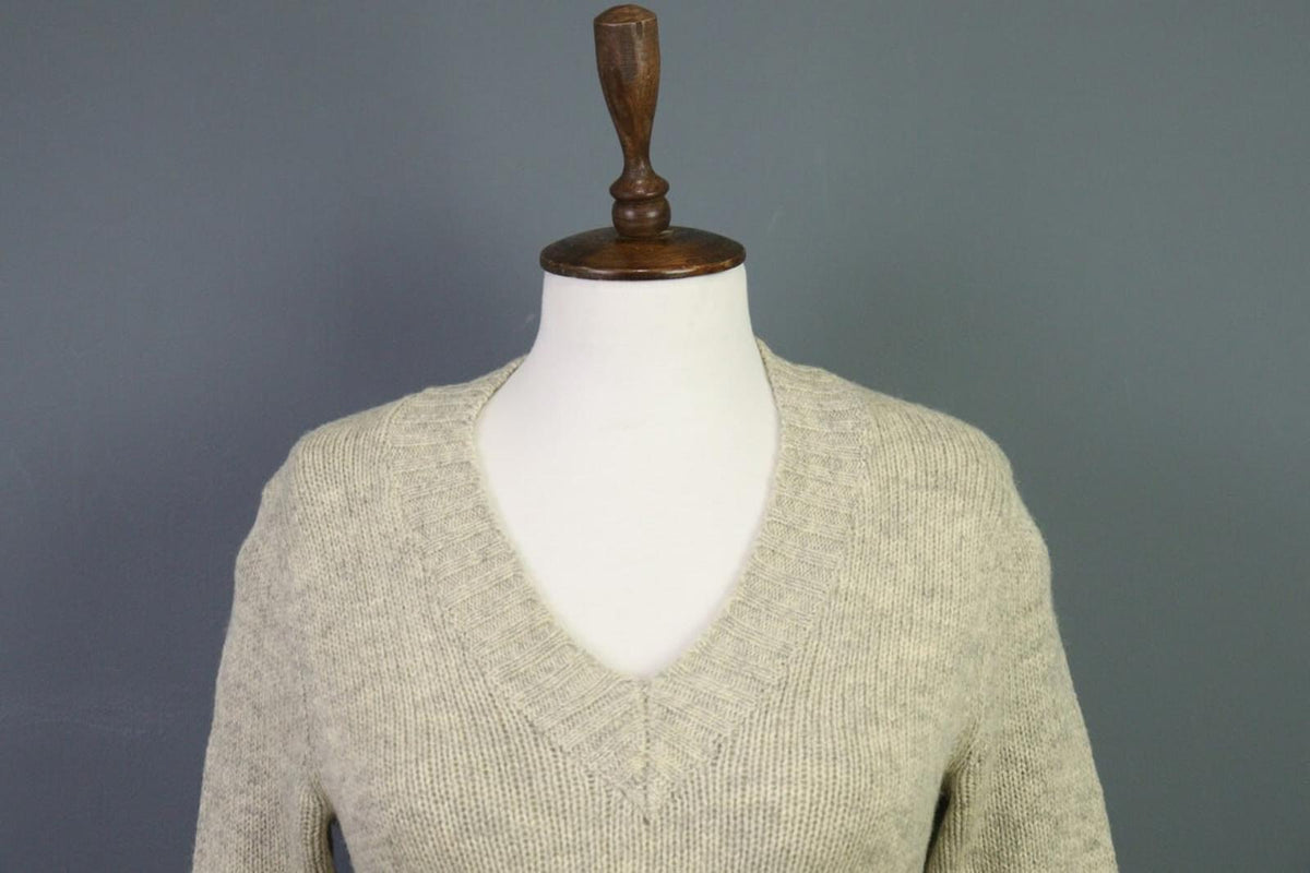 ISABEL MARANT ETOILE Sweater Ivory V-Neck Wool Lightweight – Size 1