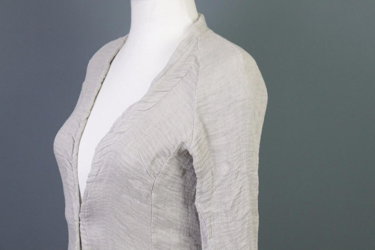 TRANSIT PAR SUCH Gray Linen Lagenlook Long Cardigan Sweater – Size 2
